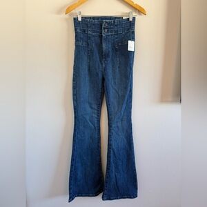 Free People Indigo Flare Jeans Wide Leg Denim Pants